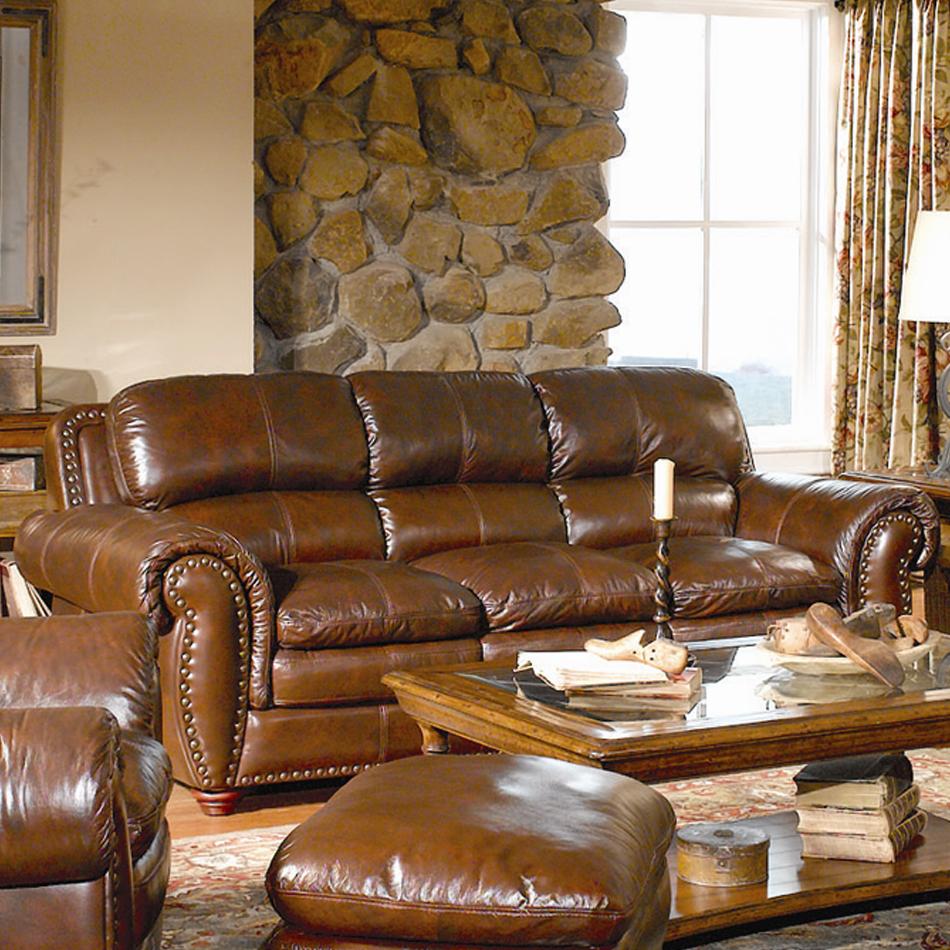 Leather Italia USA Aspen Leather Sofa Moore's Home Furnishings Sofas